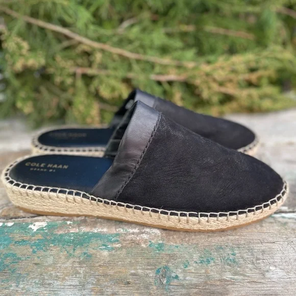 Cole Haan | Shoes | Cole Haan Black Leather Mules 95  display picture 1
